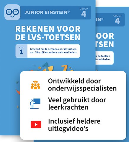 Rekenen voor de LVS-toetsen set - Deel 1 en 2 - Groep 4