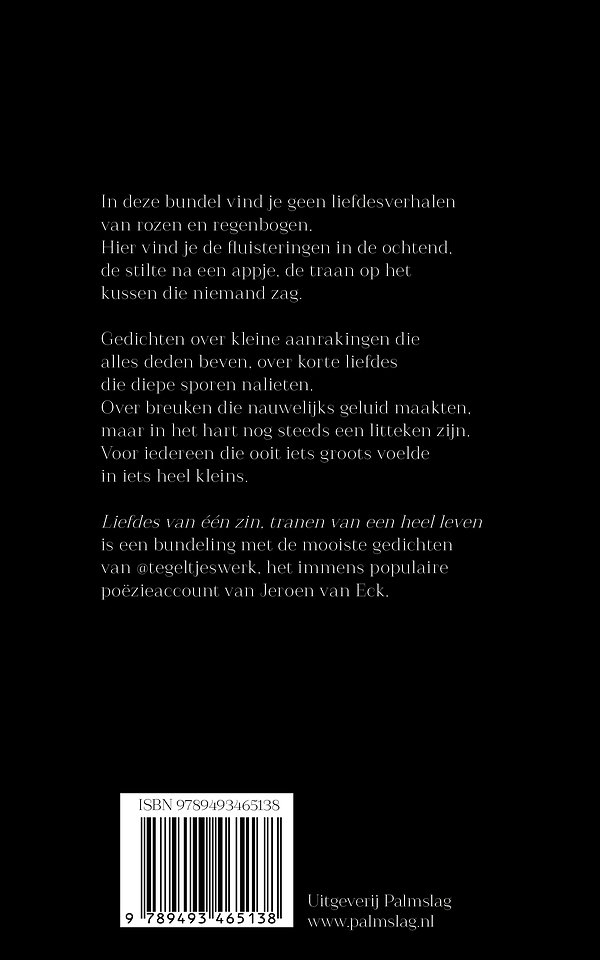 Liefdes van één zin, tranen van een heel leven