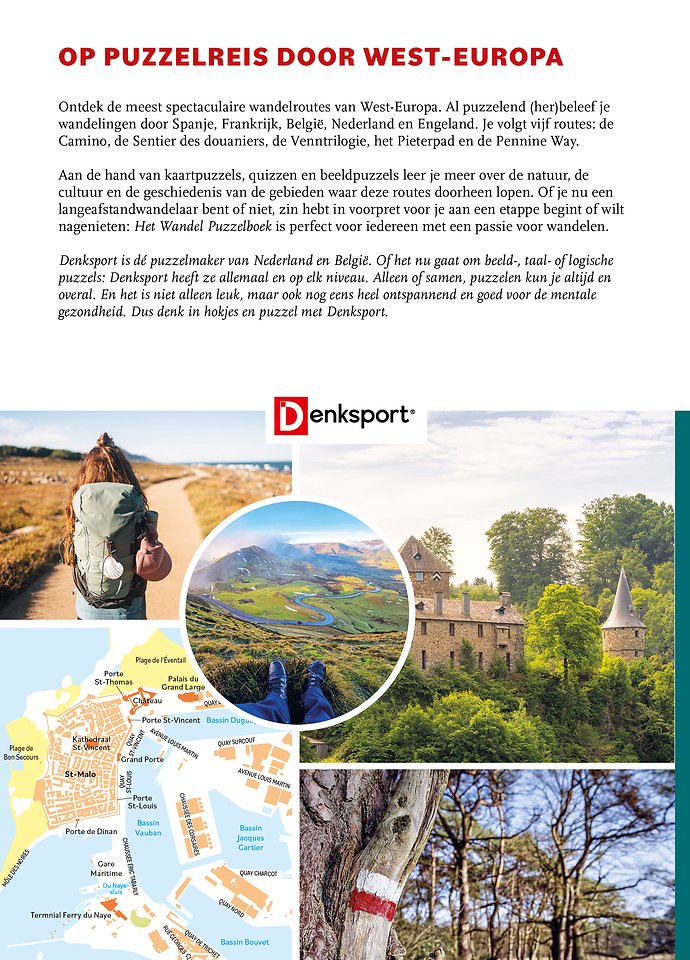 Denksport – Het Wandelpuzzelboek: West-Europa