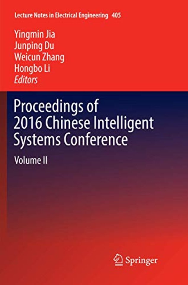 Proceedings of 2016 Chinese Intelligent Systems Conference