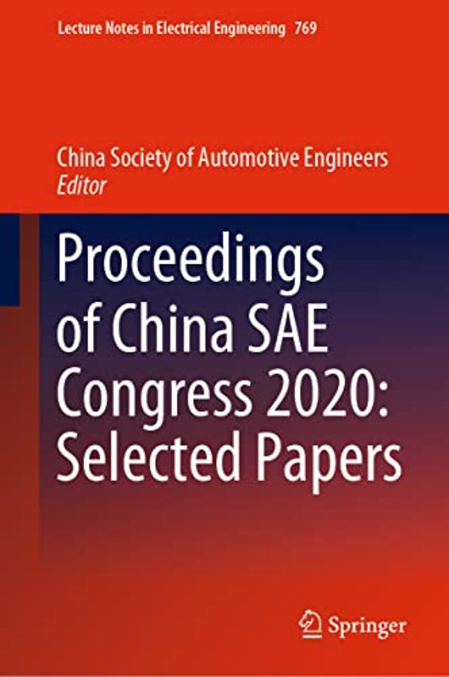 Proceedings of China SAE Congress 2020: Selected Papers