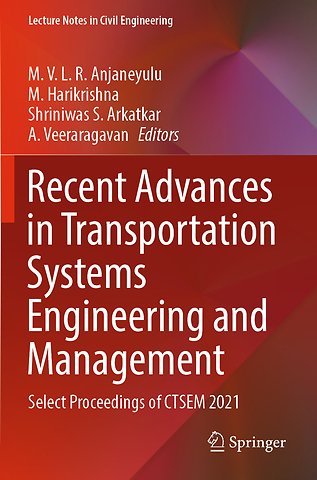 Recent Advances in Transportation Systems Engineering and Management