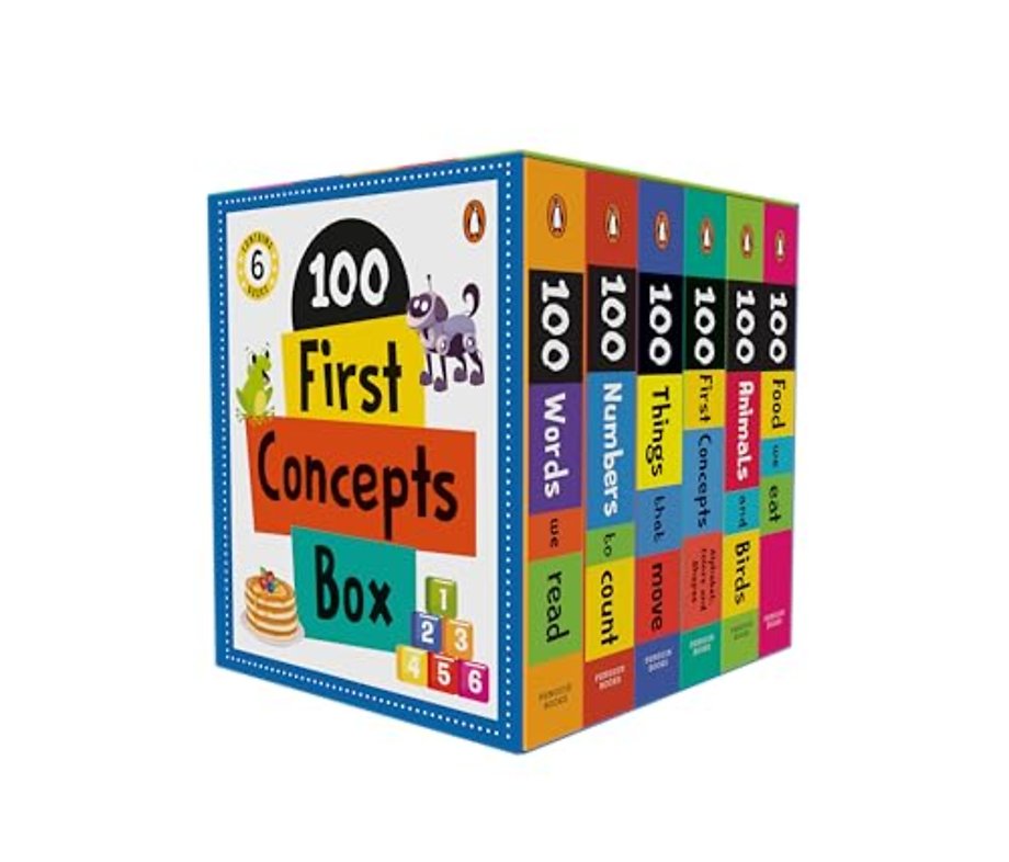 My First 100 Concept Board Book (6 Books Boxset)
