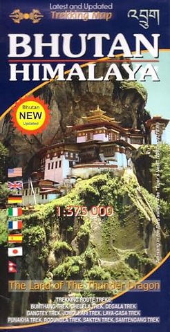 Bhutan Himalaya Map