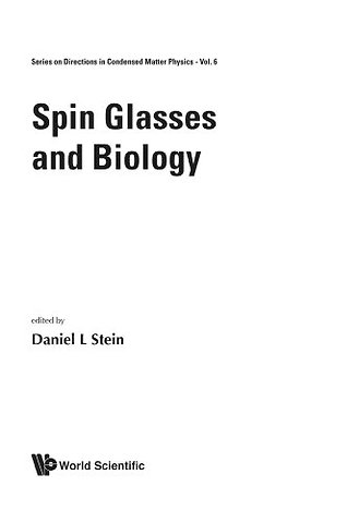Spin Glasses And Biology