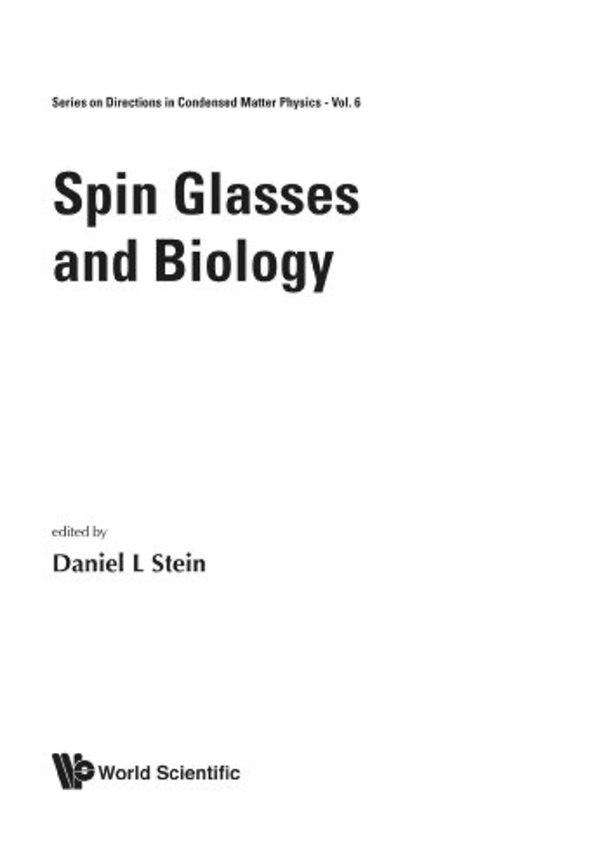 Spin Glasses And Biology