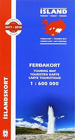 Iceland Touring Map for drivers and tourists 1:600 000