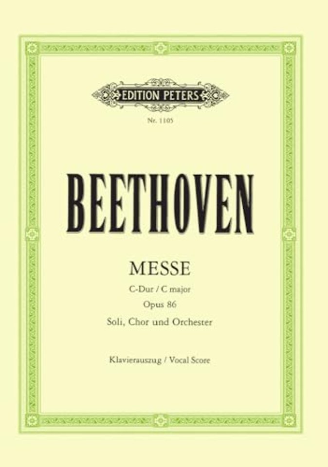 Mass In C Major Op 86 (Vocal Score)
