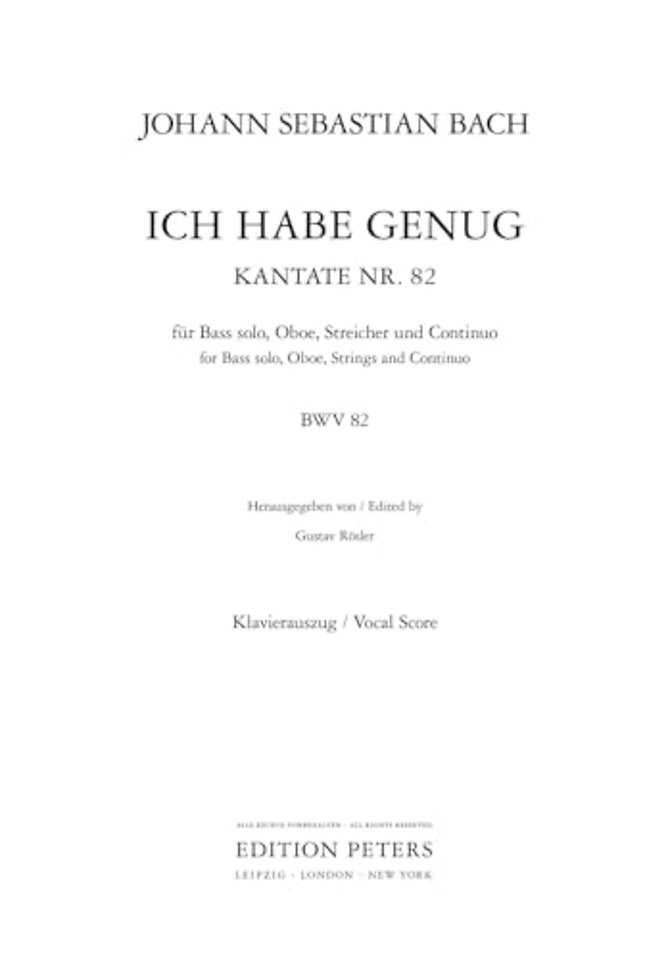 Cantata No. 82 'Ich habe genug'