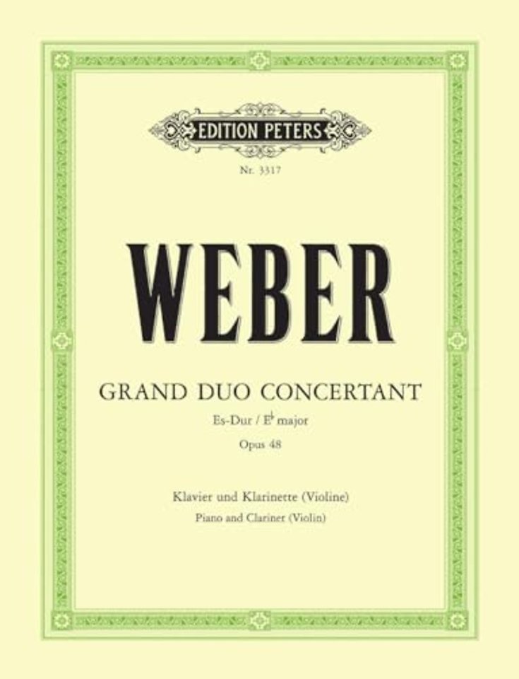 Grand Duo concertant in E flat Op. 48 for Clarinet (Violin) and Piano