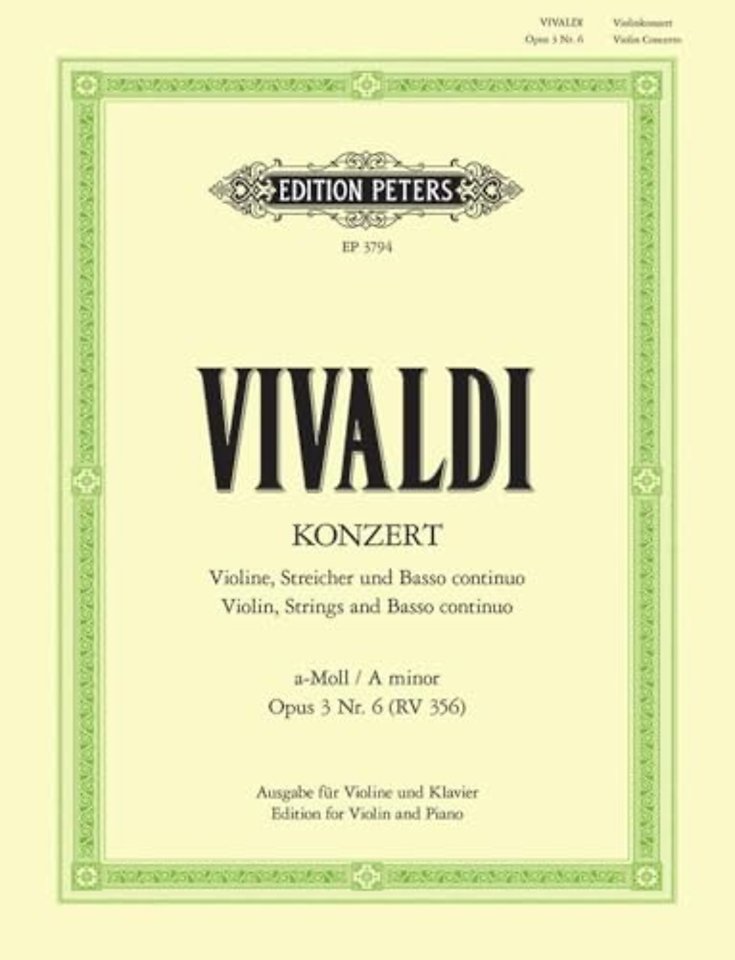 Violin Concerto in A minor Op.3 No. 6 RV 356