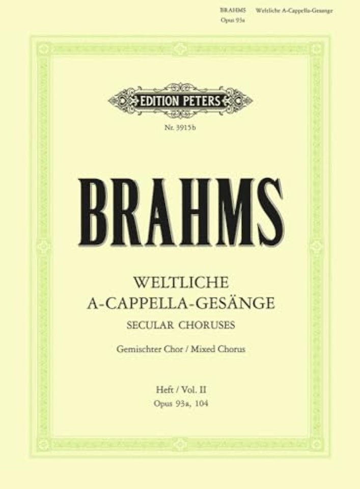 Secular Choruses Opp.93a, 104