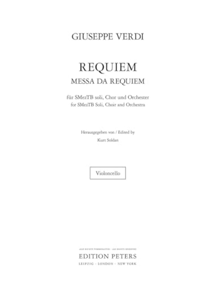 Requiem (Cello Part)