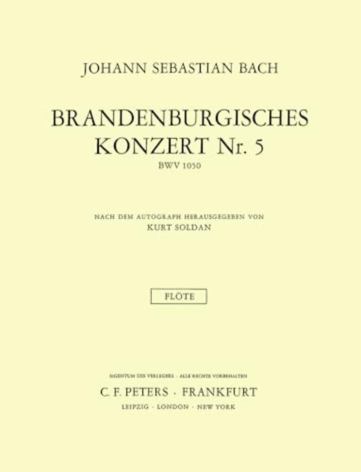 BRANDENBURG CONCERT 5 FLUTE SOLO