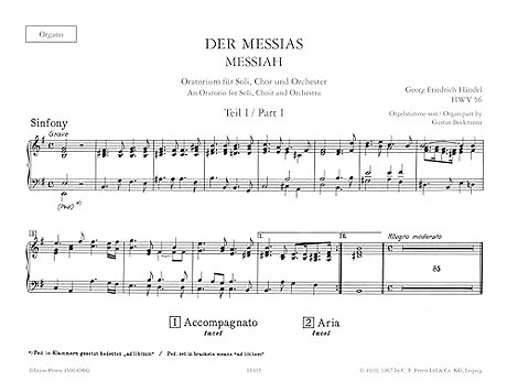 Messiah (Organ Part)