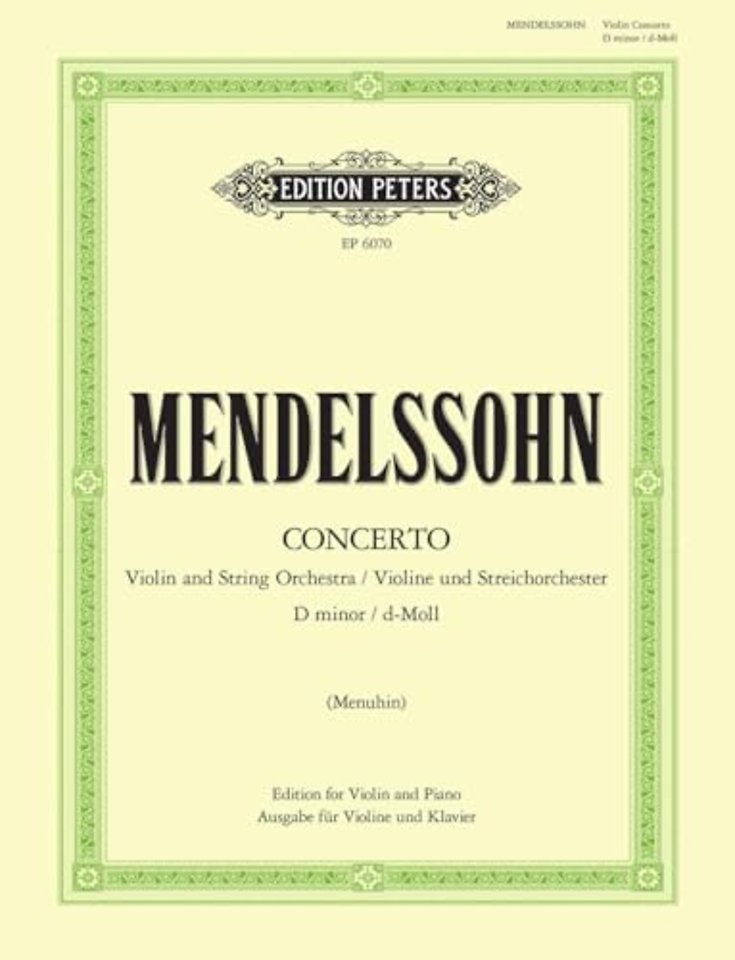 Violin Concerto in D minor MWV O3 (Edition for Violin and Piano)
