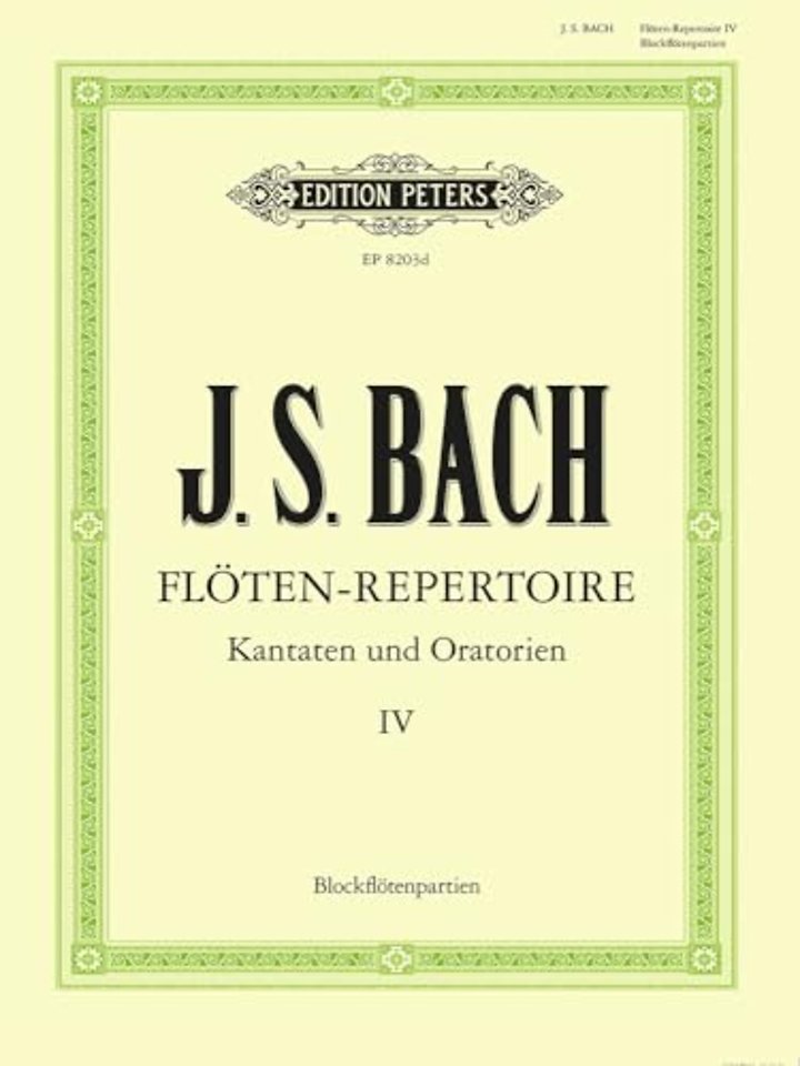 The Flute Repertoire (Vol. IV) (Recorder Parts)