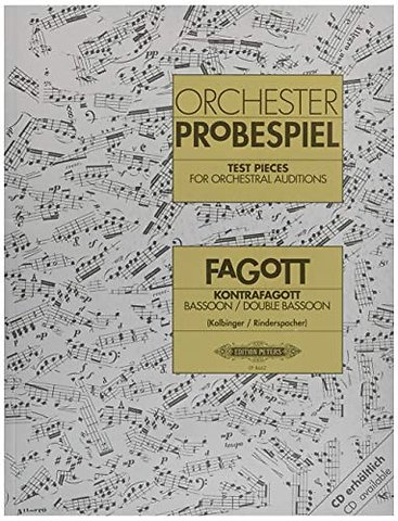 Test Pieces for Orchestral Auditions: Bassoon, Double Bassoon