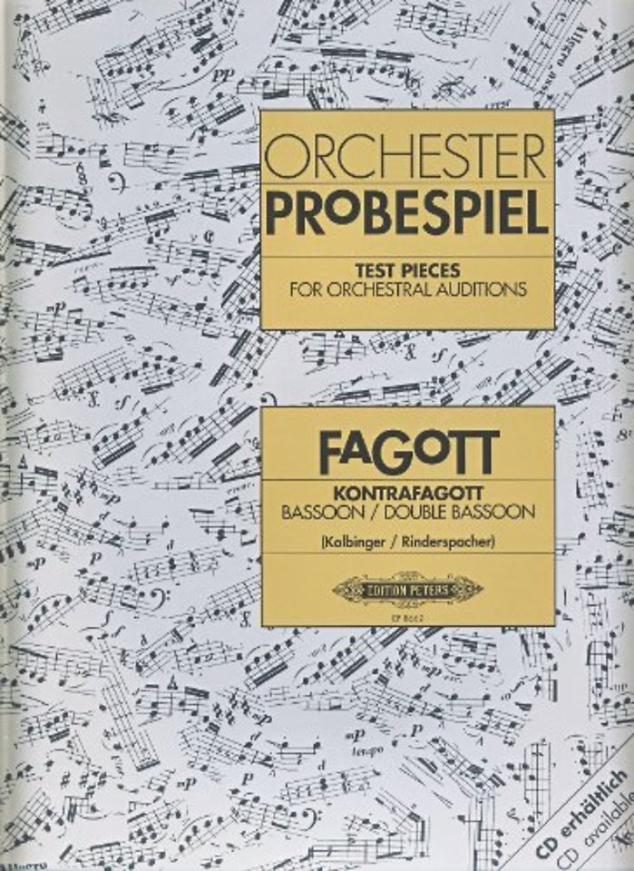 Test Pieces for Orchestral Auditions: Bassoon, Double Bassoon