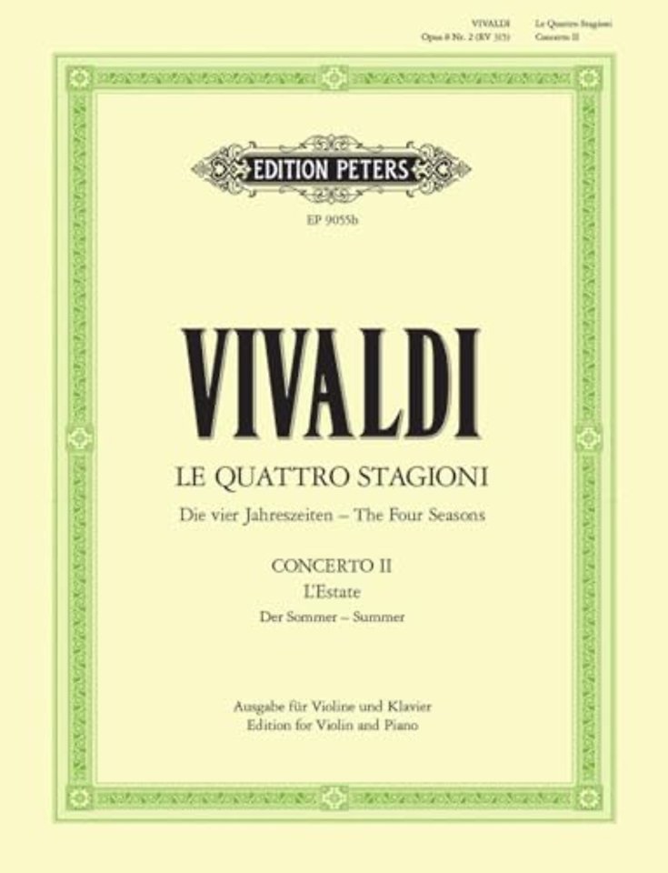 Violin Concerto in G minor Op. 8 No. 2 Summer (Edition for Violin and Piano)