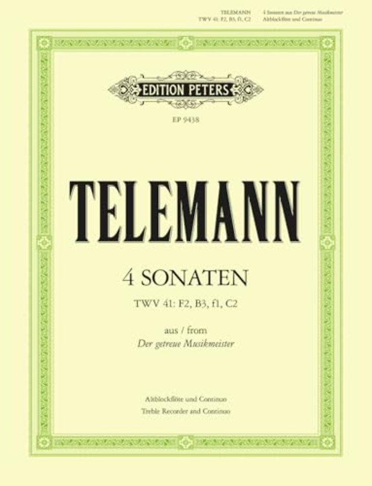 4 Sonatas for Recorder & Keyboard