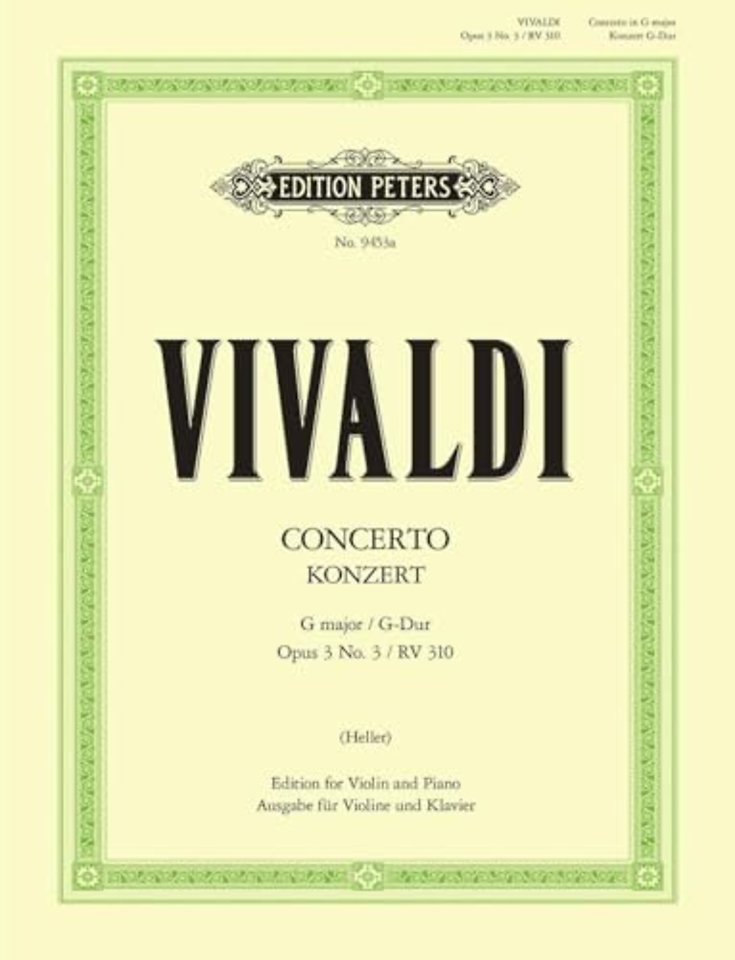 Violin Concerto in G Op. 3 No. 3 (RV 310)