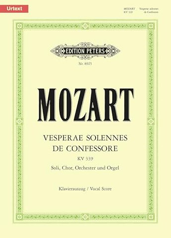 Vesperae solennes de Confessore K.339 (Vocal Score)