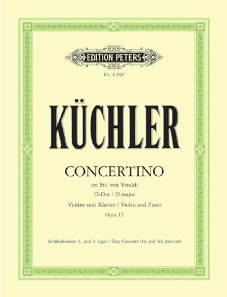 Concertino in the Style of Vivaldi Op. 15 for Violin and Piano