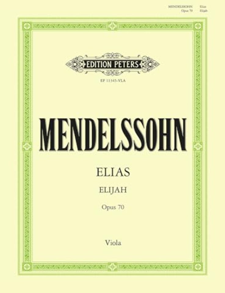 Elijah Op. 70 (Urtext) Viola Part