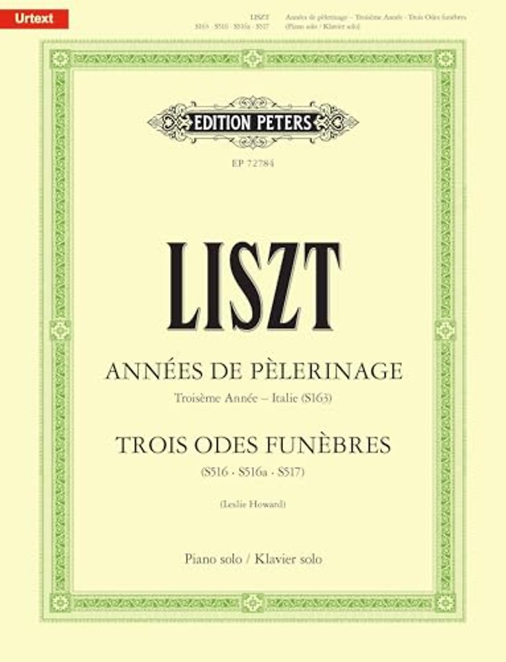 Annees de pelerinage: Troisieme Annee (Italie), Trois Odes funebres