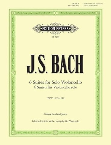 6 Suites for Solo Violoncello BWV1007-1012 (for Viola)