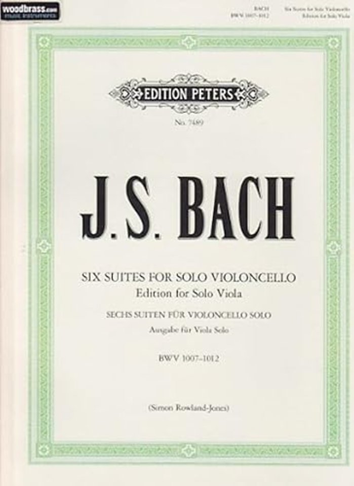 6 Suites for Solo Violoncello BWV1007-1012 (for Viola)