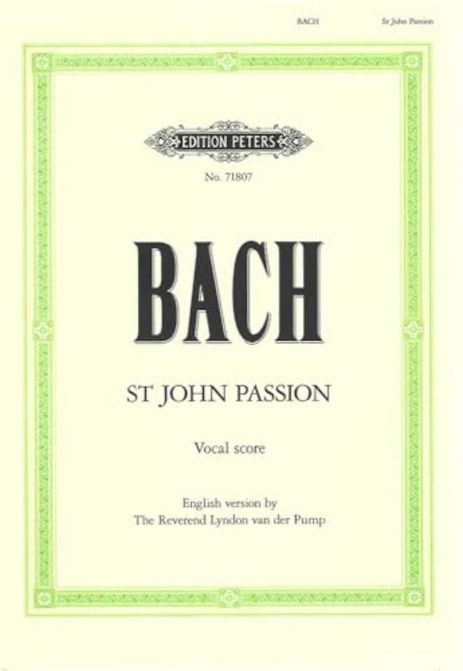 St. John Passion BWV 245 (Vocal Score in English)