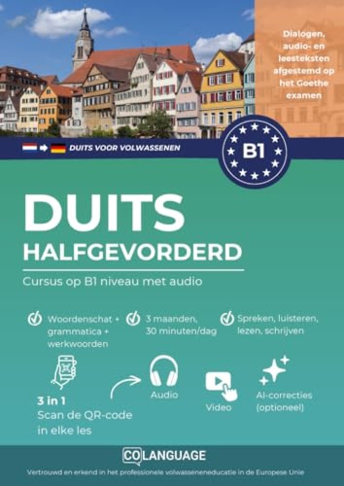 Duits B1 halfgevorderd. Cursus op B1-niveau met audio (Duits leren voor volwassenen )