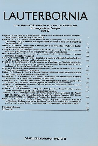 Lauterbornia 87 (2020) - Heft 87