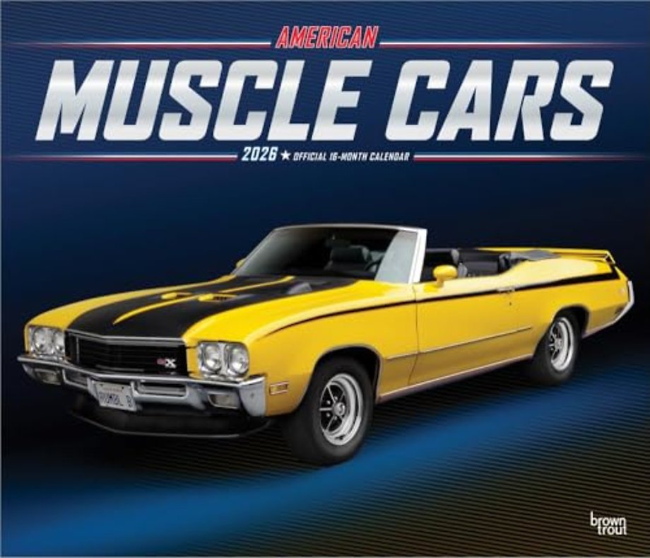 American Muscle Cars 2026 Deluxe Flap Foil Calendar