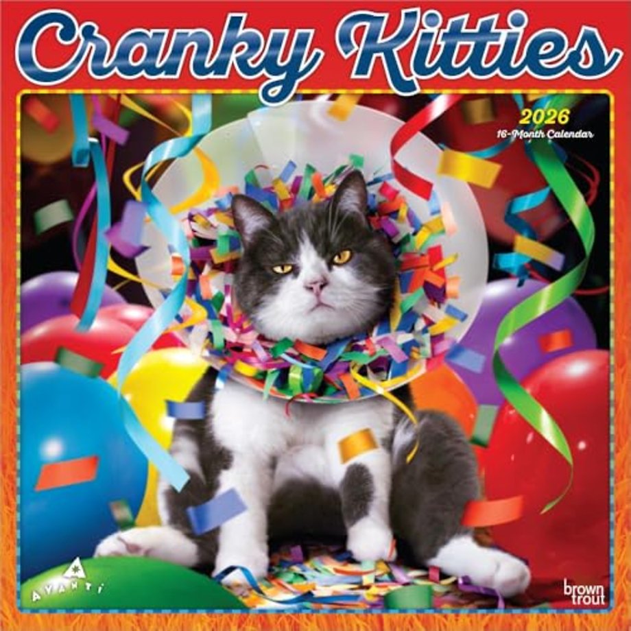 Avanti Cranky Kitties 2026 Square Flap Foil Calendar