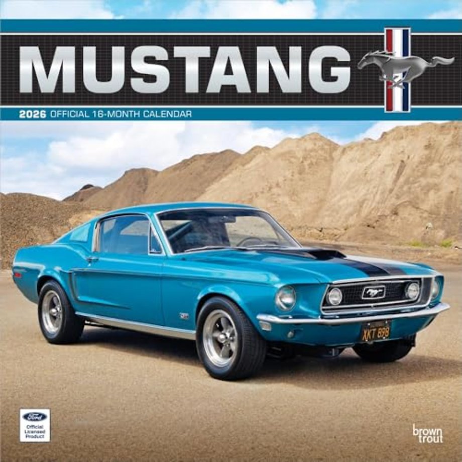 Ford Mustang 2026 Square Flap Foil Calendar