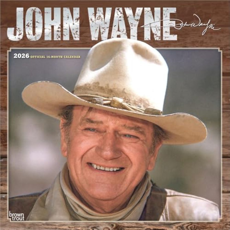 John Wayne 2026 Square Flap Foil Calendar