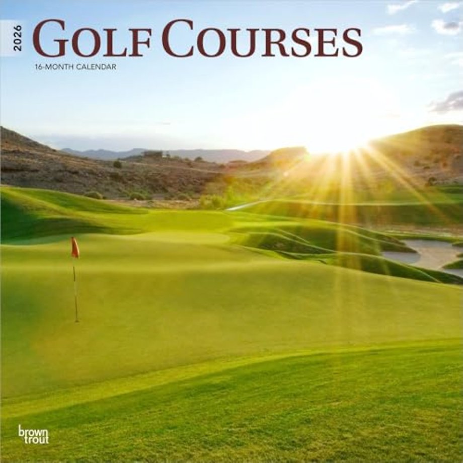 Golf Courses 2026 Square Flap Calendar