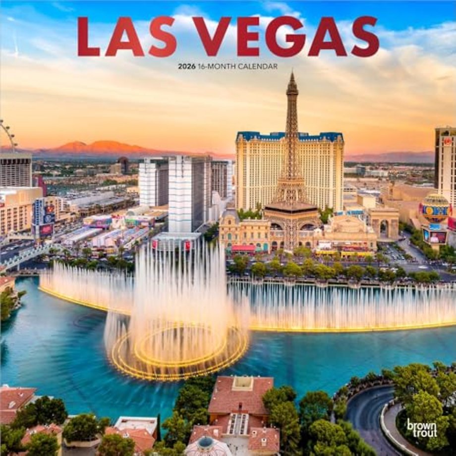 Las Vegas 2026 Square Flap Foil Calendar