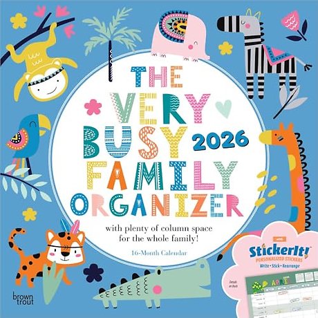 Very Busy Family Organizer 2026 Square Flap Matte Calendar