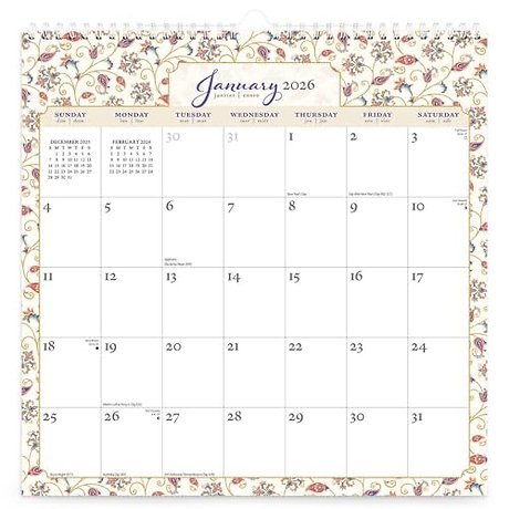 Tuscan Delights 2026 Square Wire-O Calendar