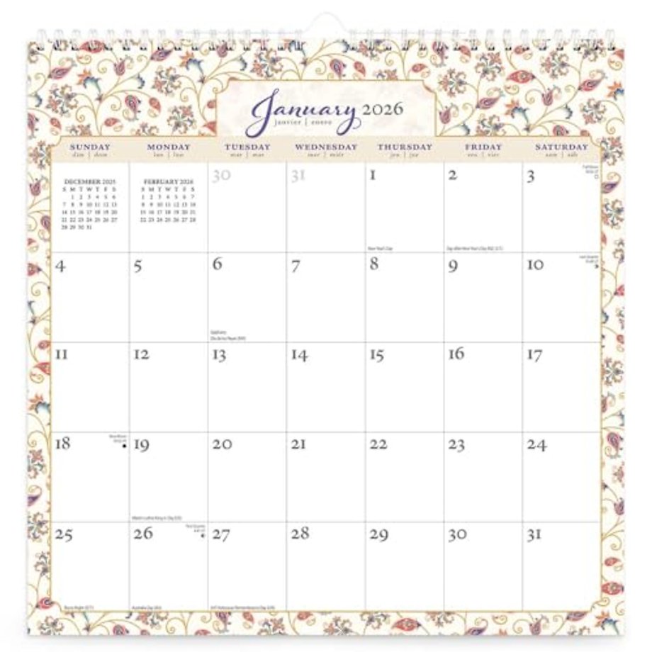 Tuscan Delights 2026 Square Wire-O Calendar