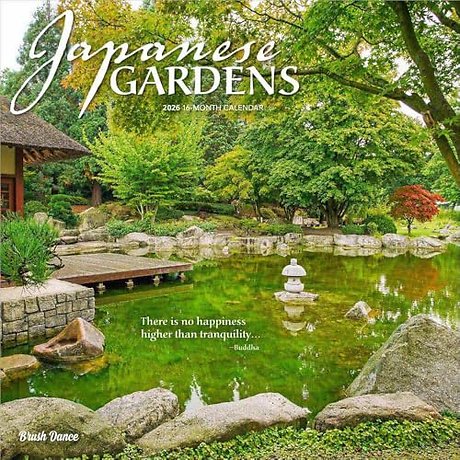 Japanese Gardens 2026 Square Flap Brush Dance Calendar