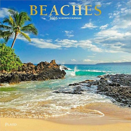 Beaches 2026 Square Plato Foil Calendar