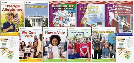 American Democracy, Voting, & Elections 9-Book Set plus 2-Card Decks for Grades K-1