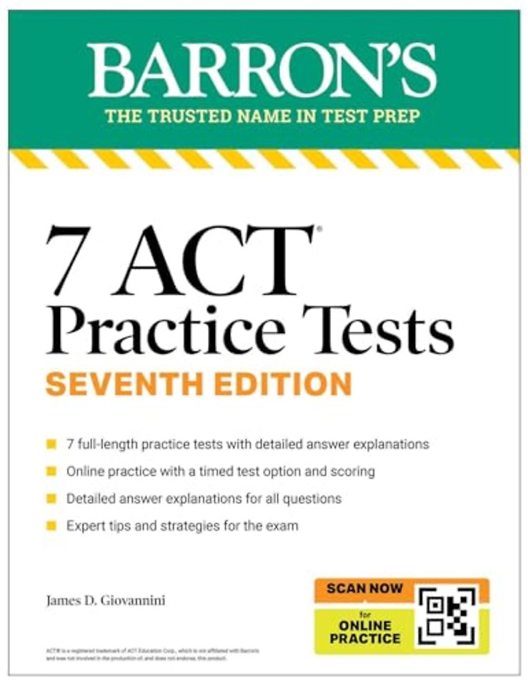 7 ACT Practice Tests, Seventh Edition + Online Practice (2026)