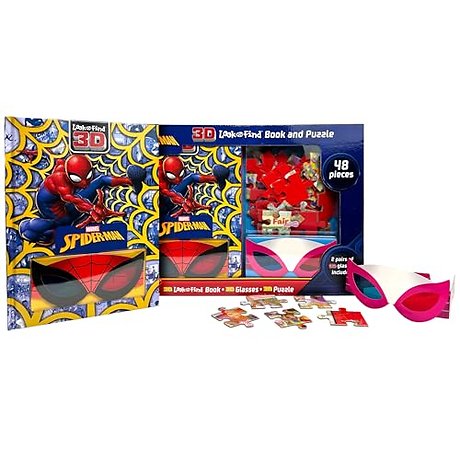 Marvel Spider-Man: 3D Look and Find Book and Puzzle