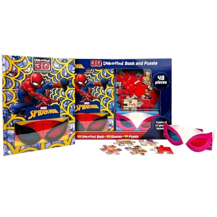 Marvel Spider-Man: 3D Look and Find Book and Puzzle